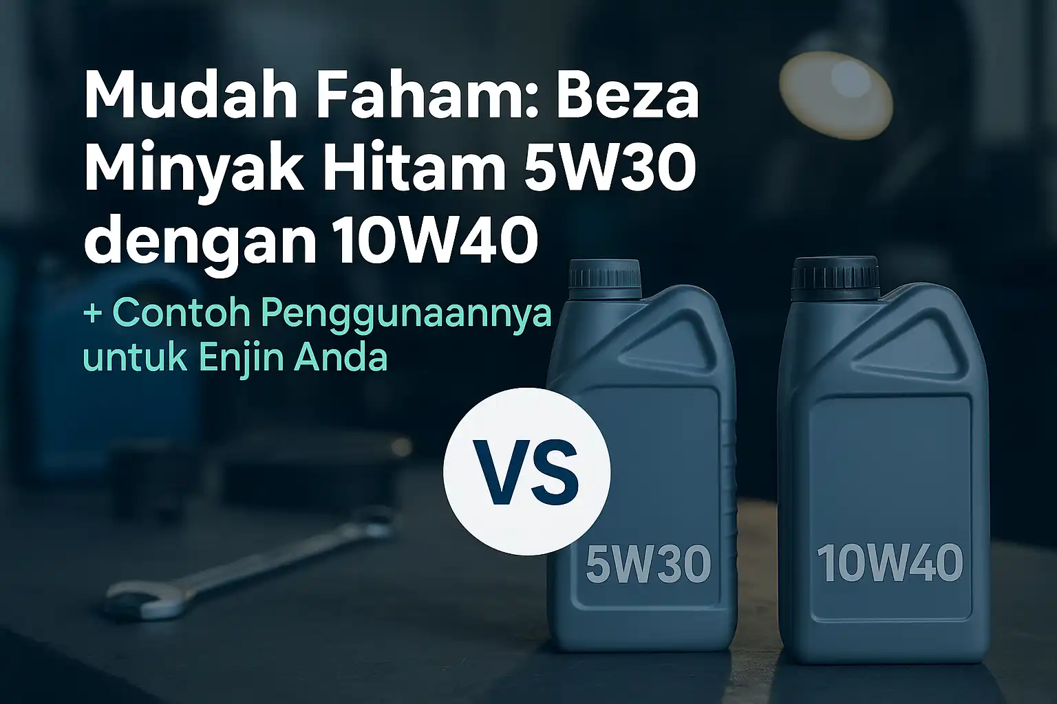 Beza Minyak Hitam 5W30 dengan 10W40