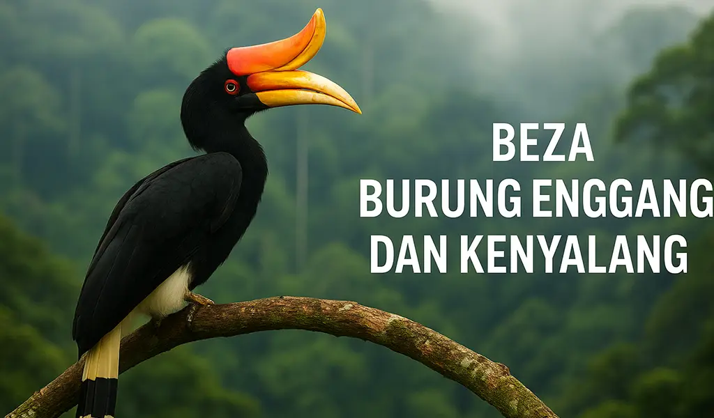 Beza Burung Enggang dan Burung Kenyalang
