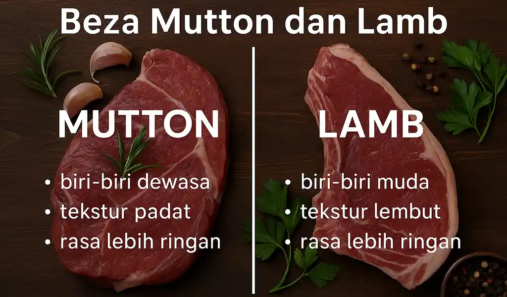Beza Mutton dan Lamb