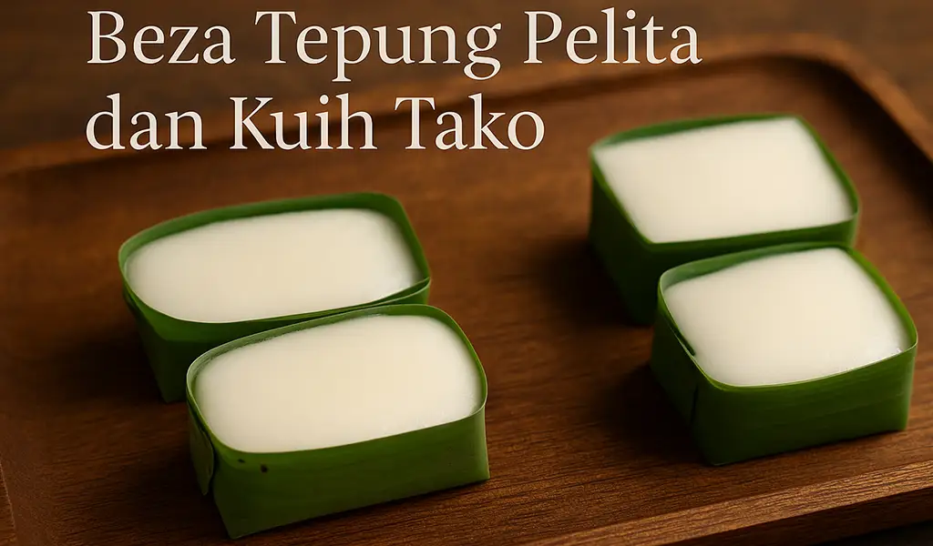 Beza Tepung Pelita dan Kuih Tako