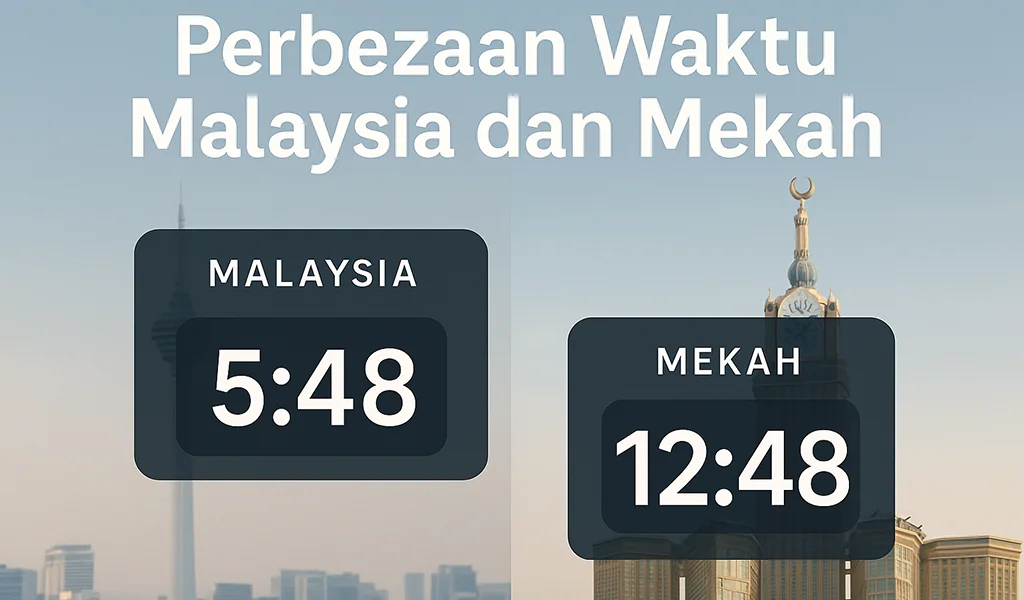 Perbezaan Waktu Malaysia dan Mekah
